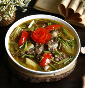 Canh Sườn Non Nấu Cải Chua 
