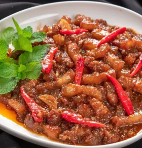 Ba Chỉ Kho Mắm Ruốc 
