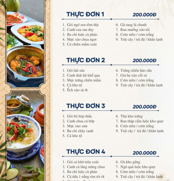 MENU CƠM ĐOÀN 2