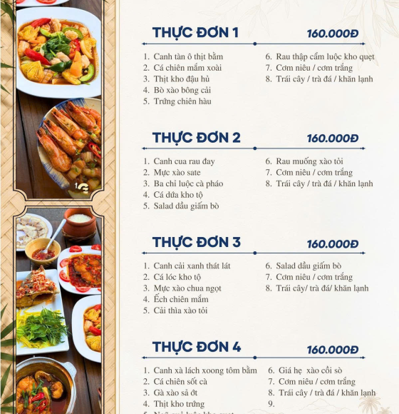 MENU CƠM ĐOÀN 