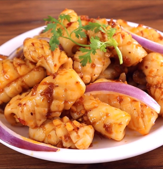 Mực Xào Sa Tế 