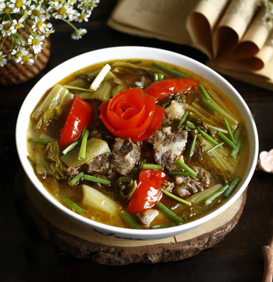 Canh Sườn Non Nấu Cải Chua 