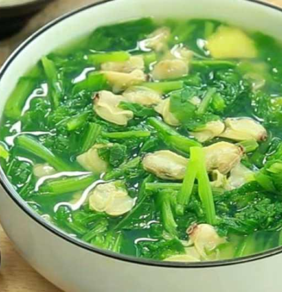 Canh Nghêu Mồng Tơi 